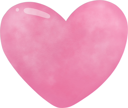 Pink heart watercolor